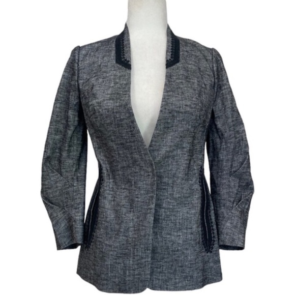 Kobi Halperin Linen Embroidered Grey Blazer Jacket
Size XS - Picture 9 of 9